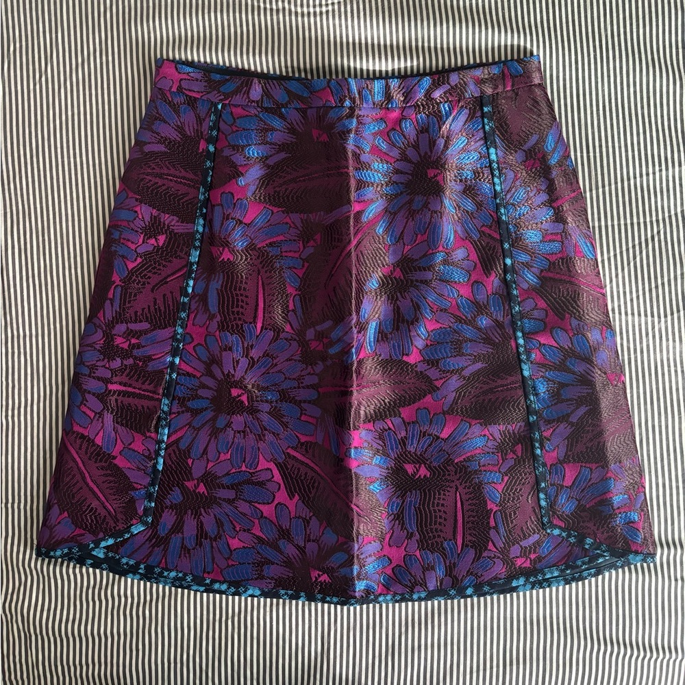 J. Crew Midnight Floral Jacquard Mini Skirt